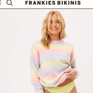 NWT Frankies Bikinis Cotton Candy Bennie Sweater size XS/S